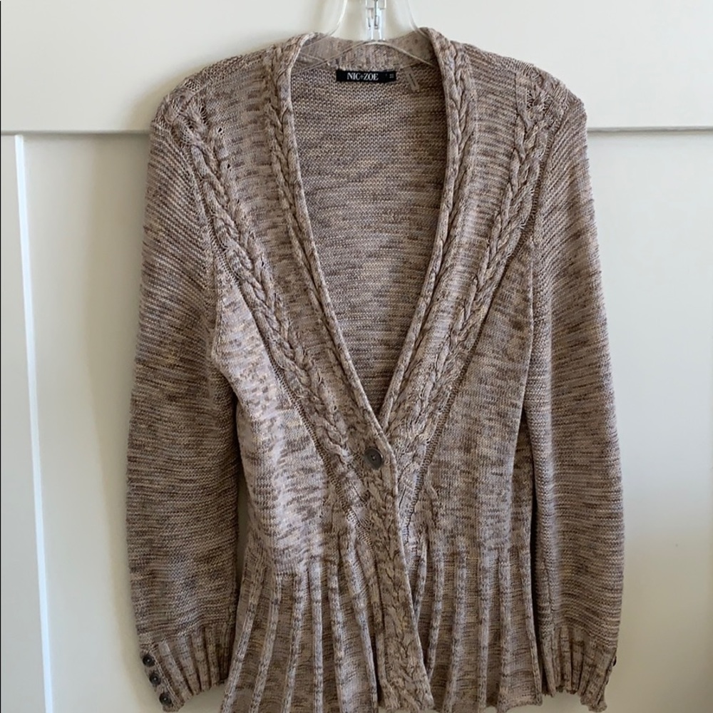 Nordstrom Grey/Cream Cardigan